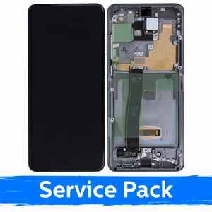 LCD ekranas suderinamas su Samsung G988 S20 Ultra su rėmeliu / Cosmic Grey / (Service Pack)