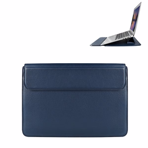 Devia nešiojamojo kompiuterio krepšys / MacBook laikiklio krepšys itin plonas 15,4'' vandeniui atspari PU oda mėlynas