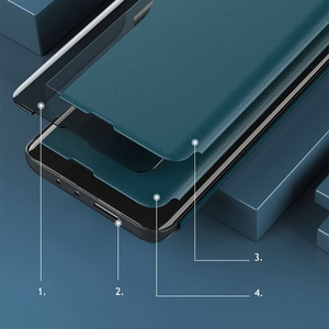 Eco Leather View Case элегантный чехол-книжка с подставкой для Samsung Galaxy A22 4G синий