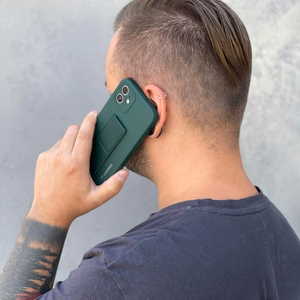 Wozinsky Kickstand Case silikoninis dėklas su stovu Xiaomi Redmi Note 11 Pro raudonas