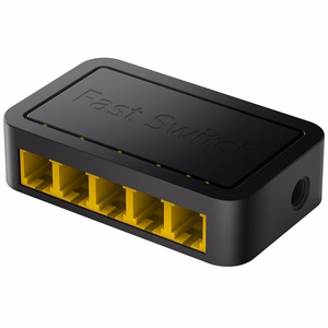 Cudy FS105D tinklo komutatorius Fast Ethernet (10/100) Juoda