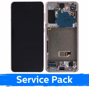 LCD ekranas skirtas Samsung G991 S21 su rėmeliu / Phantom Pink / (Service Pack)