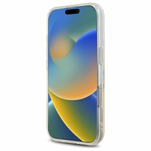 Guess IML Heart dėklas telefonui iPhone 16 Pro - skaidrus