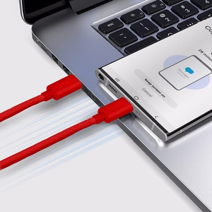 SBS TECABLETISSUETCCR Плетёный кабель USB-C - USB-C 1.5m 60W - красный