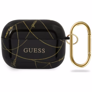 Guess GUACAPTPUCHBK AirPods Pro чехол чёрный/чёрный Gold Chain Collection