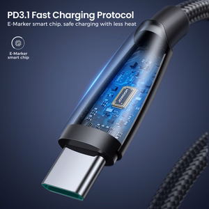 Joyroom Pioneer Series SA31-CC5 кабель USB-C USB-C 240W 1.2м - чёрный