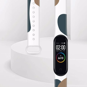 Ремешок Moro для Xiaomi Mi Band 3 / 4 силиконовый браслет узор 4