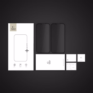 Tech-Protect Anti Spy Apsauginis stiklas Pro+ 2 rinkinys iPhone 16e / 14 / 13 Pro / 13 - juodas