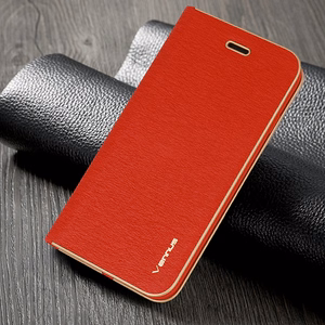Vennus knygos tipo dėklas su rėmeliu Samsung Galaxy S20 Ultra raudonas