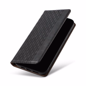 Magnetinis dirželio dėklas telefonui iPhone 14 Plus su atverčiamu dangteliu, pinigine, mini dirželiu ir stovu, juodas
