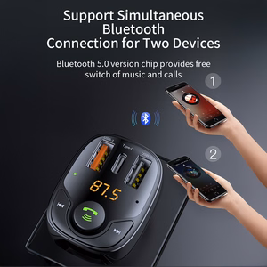 Rock FM transliatorius B301 MP3, Bluetooth - 2xUSB + Type C + micro SD - 36W juodas