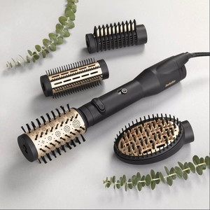 BaByliss Big Hair Luxe AS970E – karšto oro plaukų formavimo šepetys, 3 temperatūros režimai, 650 W, juodas / auksinis