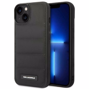 Karl Lagerfeld Puffy Pailgas Logotipas iPhone 14 dėklas - juodas