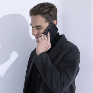 Nillkin Sintetinio pluošto S dėklas telefonui Samsung Galaxy S23 su kameros dangteliu juodas