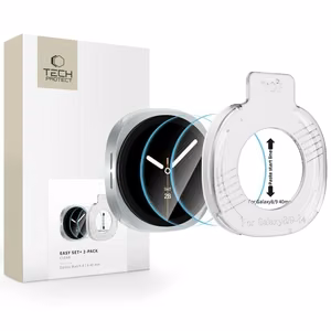 Tech-Protect Easy Set+ grūdintas stiklas, 2 vnt., skirtas Samsung Galaxy Watch Ultra 40 mm