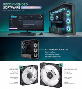 ARCTIC Xtender Premium E-ATX PC korpusas, juodas, skaidrus stiklas