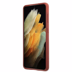 Mercedes Silicone Line чехол для Samsung Galaxy S21+ - красный
