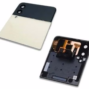 Ekranas Samsung F711 Z Flip3 5G su lietimui jautriu stikliuku ir rėmeliu išorinis (Outer) Cream originalus (used Grade C)