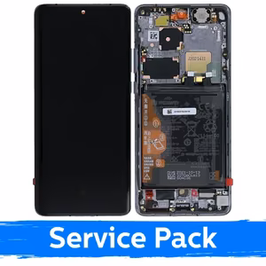 LCD ekranas skirtas Huawei P50 Pro su rėmeliu / Golden Black / (Service Pack)