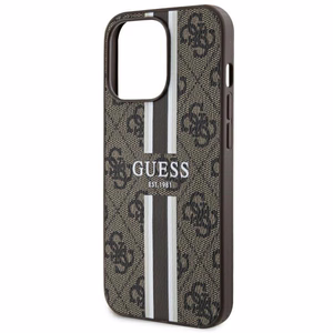 Guess GUHMP13LP4RPSW iPhone 13 Pro / 13 6.1" rudas/rudas kietas dėklas 4G Printed Stripes MagSafe