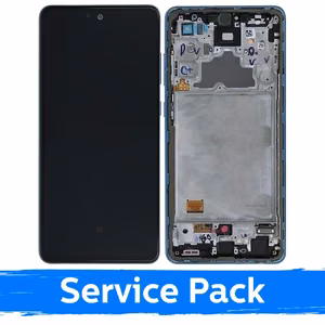 LCD дисплей для Samsung A725 A72 с рамкой Awesome Blue (Service Pack)