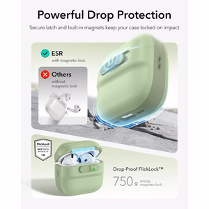 ESR Pulse HaloLock MagSafe Case for Apple AirPods 4 / 5 - light green