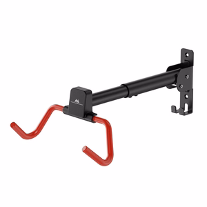 Maclean Horizontal Wall-Mounted Bike Rack, Steel, Max. Load 30 kg, Adjustable Angle, MC-172