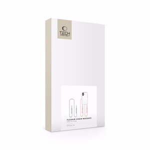 Прозрачный чехол Tech-Protect Flexair Chain MagSafe для iPhone 16 + 2 шнурка (розовый и серый)