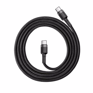 USB-C PD kabelis Baseus Cafule PD 2.0 QC 3.0 60W 1 m (juodas/pilkas)