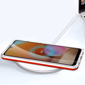 Clear 3in1 Case for Samsung Galaxy A32 5G Frame Gel Cover Red