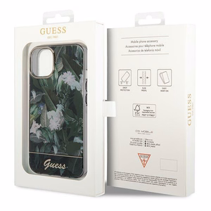 Guess Jungle kolekcija dėklas telefonui iPhone 14 - žalias