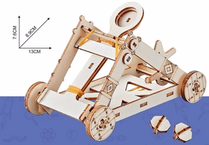 Деревянный конструктор Катапульта, развивающая STEM-игрушка