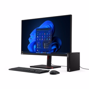 Lenovo ThinkCentre M70q Gen 5 Intel® Core™ i7 i7-14700T 16 GB DDR5-SDRAM 1 TB SSD Windows 11 Pro Mini kompiuteris juodas