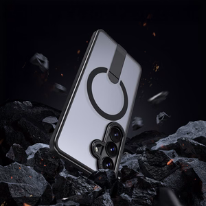 Hybrid Armor X deklas Samsung Galaxy S26 su stovu, suderinamas su MagSafe - juodas