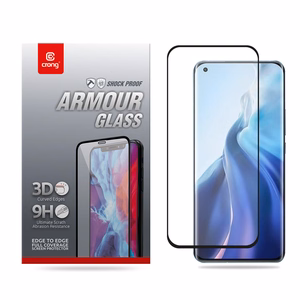 Защитное стекло Crong 3D Armor Glass Full Glue 9H для Xiaomi Mi 11, с установочной рамкой