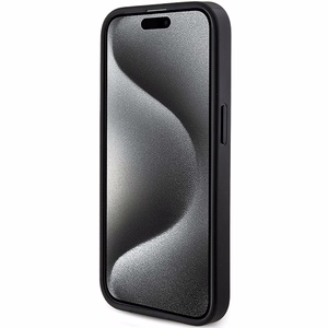 Guess case for iPhone 15 Pro Max 6,7" GUHMP15XG4GFRK black HC MAGSAFE PU 4G RING CLASSIC LOGO