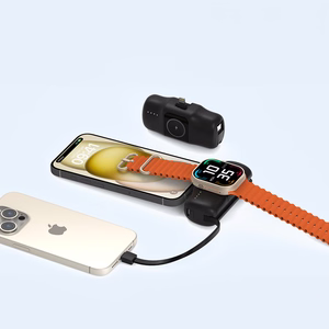 Išorinė baterija POWER BANK Wozinsky (WF16-YLS) lightning + Apple Watch Charger 5000mAh (20W) juoda