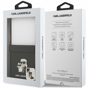 KARL LAGERFELD чехол для SAMSUNG Z Flip7 KLHCZF7SAPKCNPK (Saffiano KC PIN) чёрный