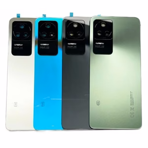 Задняя крышка совместимая с Xiaomi Poco F4 5G / Moonlight Silver / (со стеклом камеры) / HQ