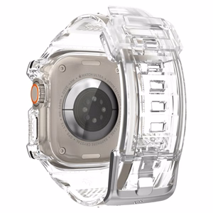 Spigen Rugged Armor Pro Case – Band with case for Apple Watch Ultra 49 mm (Clear))