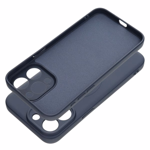 Чехол для iPhone 15 Pro Max силиконовый Mag Cover совместимый с MagSafe титановый синий
