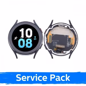 LCD ekranas skirtas Samsung R910 Watch 5 44mm su rėmeliu / Graphite / (Service Pack)