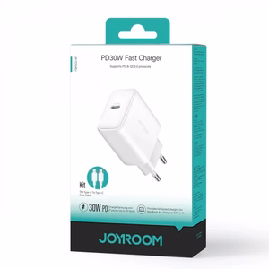 Charger Joyroom "JR-TCF24" White (PD30W) + "Type-C" cable