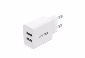 Unitek P1113A-EU зарядное устройство 2×USB-A 12W белое