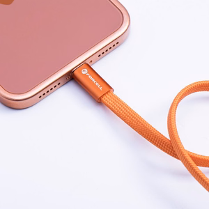 Кабель USB-C — USB-C Forcell F-Energy QC4.0 PD 3A 60W Cafule Flat 1,2 м CCFN23 оранжевый