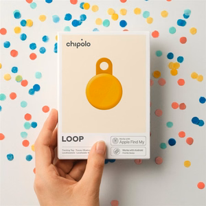 Chipolo LOOP – įkraunamas Bluetooth sekiklis su silikoniniu kilpeliu iOS & Android, Honey
