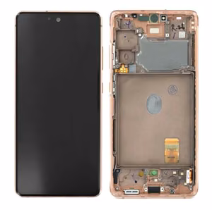 LCD ekranas Samsung G780/G781 S20 FE su jutikliniu ekranu ir rėmu Cloud Orange originalus (service pack)