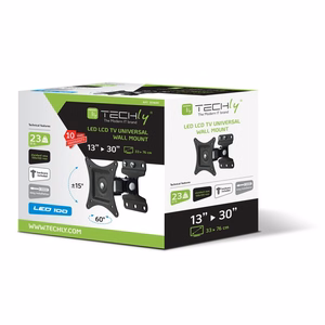 Techly ICA-LCD 201BK – pasukamas ir pakreipiamas sieninis televizoriaus laikiklis 13–30 col. ekranams