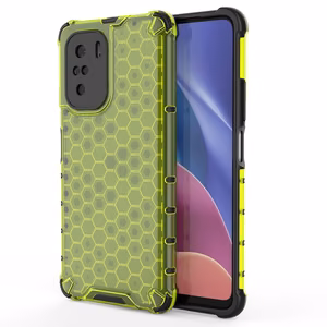 Honeycomb dėklas šarvuotas dėklas su TPU buferiu Xiaomi Redmi K40 Pro+ / K40 Pro / K40 / Poco F3 žalias
