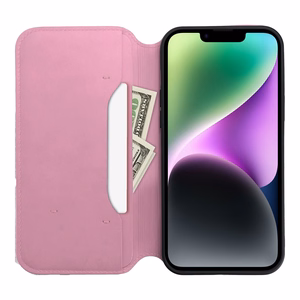 Dvigubos kišenės dėklas telefonui XIAOMI Redmi Note 13 Pro Plus 5G šviesiai rožinis